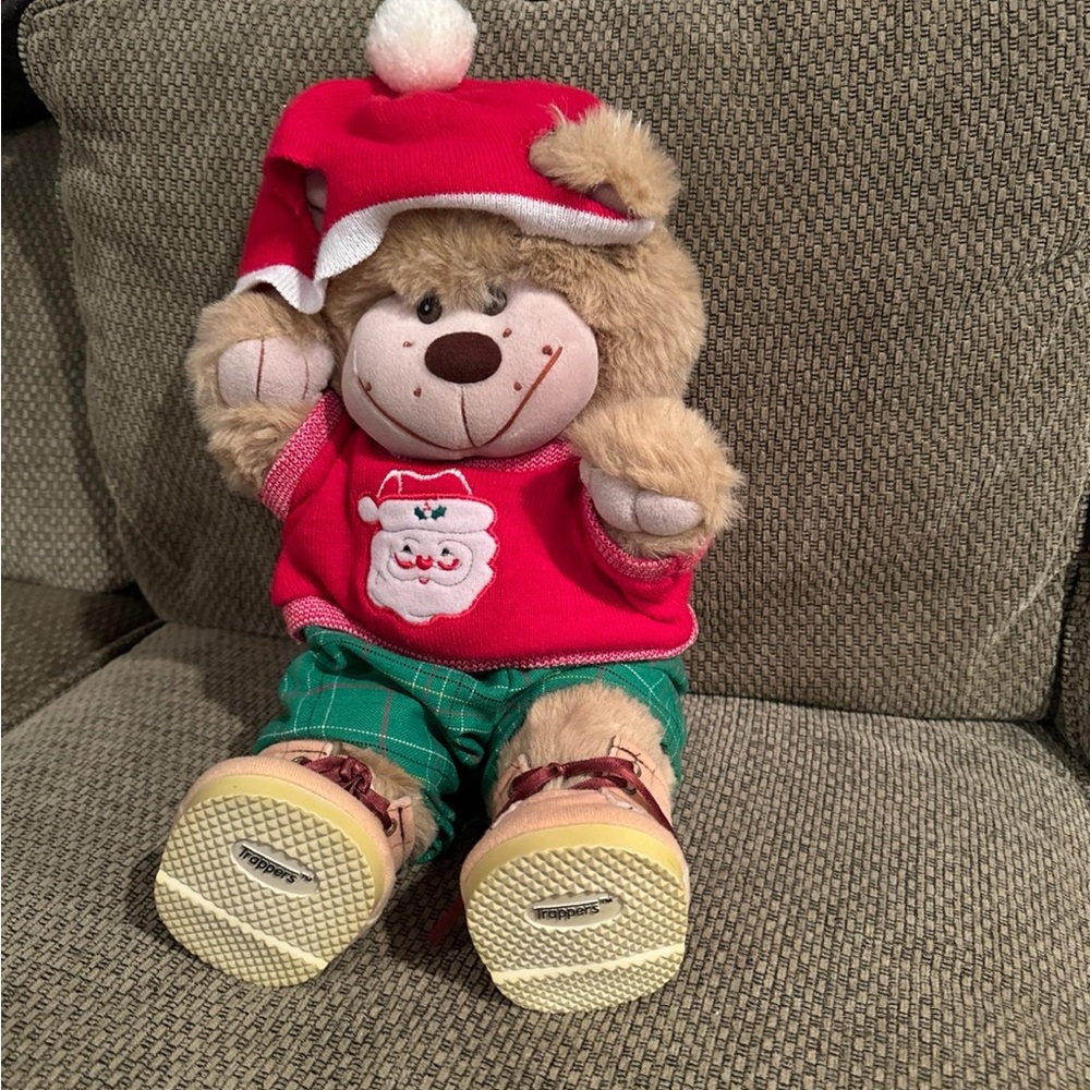 Holiday Teddy Bear with Santa Outfit